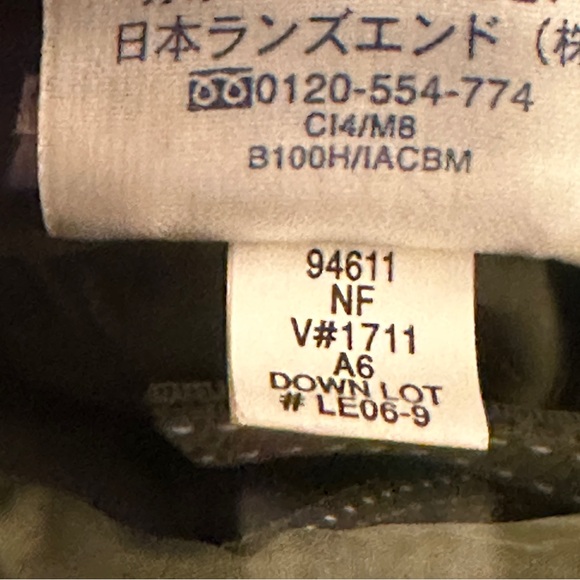 Land’s End goose feather down coat jacket, reversible kids size medium, 10/12 - Picture 15 of 15